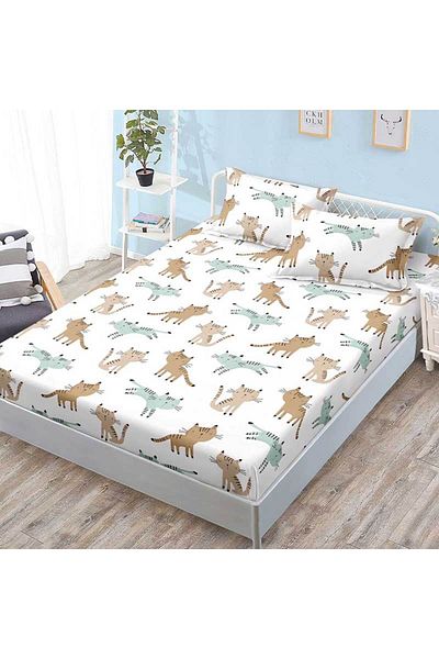 Patul Bed cover with elastic + 2 pillowcases, Pucioasa, Double bed 180x200
