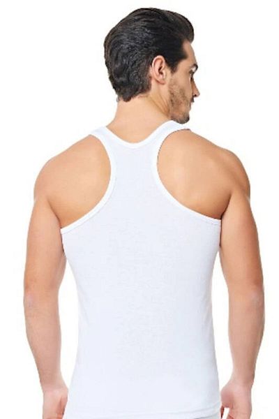 KEYAL Seher Men's White Combed Cotton Sports Tank Top
