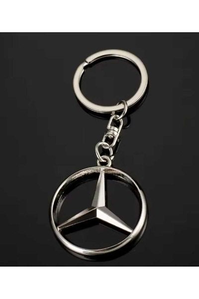 AEM Mercedes Compatible Metal Keychain Car Keyring Silver 1St Quality Double Sided