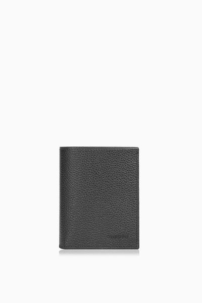 CENGİZ PAKEL Cengiz Pakel Genuine Leather Men's Wallet with Coin Detail - 13761 - Black