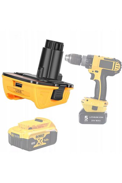 Rosfix Adapter Dewalt DC9096 do akumulatora Dewalt (DCA1820) żółto - czarny