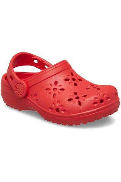 Crocs Saboți Clogs Classic Toddler Floral Cut-Out Clog 27-28 EU - C10 US Roșu - Roșu Cireș
