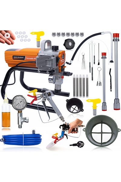 Rosfix Zestaw malarski Tornado RT1 UltraSpray 1800W z lanca, zestawem czyszczącym, filtrami