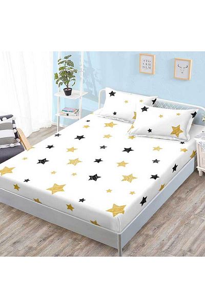Patul Bed cover with elastic + 2 pillowcases, Pucioasa, Double bed 180x200