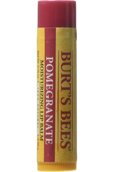 Burt's Bees 100% Natural Replenishing Lip Balm, Pomegranate Oil 0.15 oz (Pack of 3)