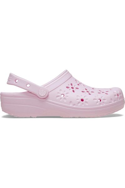 Crocs Clogs Classic Floral Cut-Out Clog 39-40 EU - M7/W9 US Pink - Pink Milk
