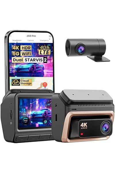 DDPAI Z60 Pro 4K Dash Cam Front and Rear