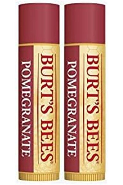 Burt's Bees Lip Balm, Pomegranate Oil, 0.15 oz, 2 pack, Burgundy