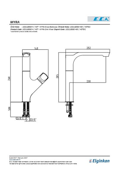 Eca Myra Sink Faucet