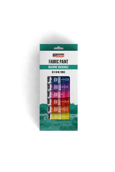 Pentart Fabric Paint Machine Washable 10 colors x 16 ml / tube