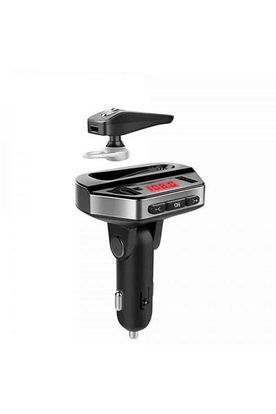BGRJ Automotive FM Modulator V6, MP3 Player + handsfree with bluetooth headset V4.2