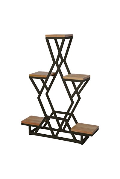 fromro Raft FLORA, inaltime 102 cm, latime 80 cm, cu 5 polite din lemn de cires