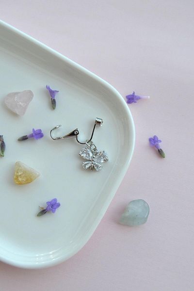 Sacce Scarves&Accessories Butterfly Figured Holeless Navel Piercing