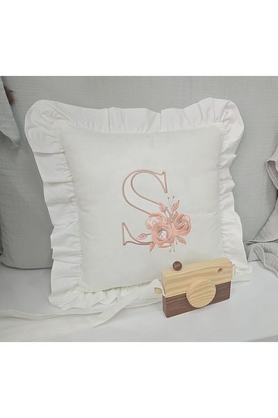 Tly Home Textiles Embroidered Full Gold Pillow