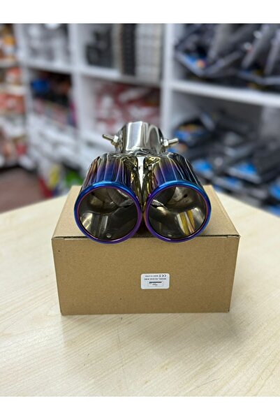 OTO SÜSLEN İSTANBUL Yanlık Egzoz Ucu Krom Çift Çıkış EG-02 6.3cm