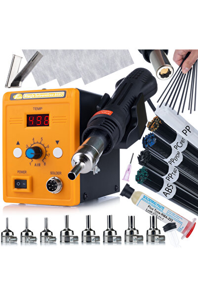 Rosfix Kit stație de lipit 858D + duze + aliaje de lipit + flux + plase