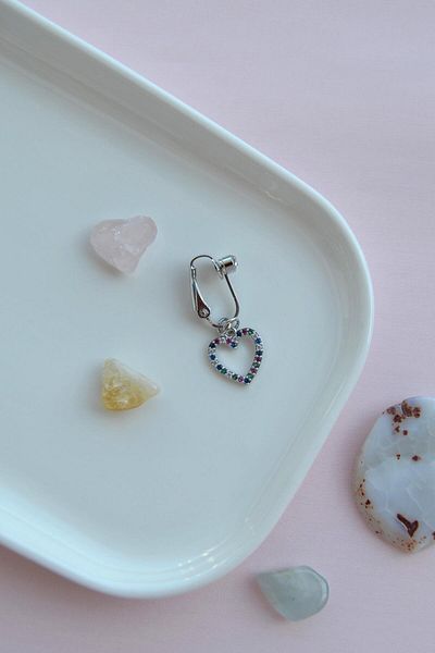 Sacce Scarves&Accessories Colored Heart Figured Holeless Belly Piercing