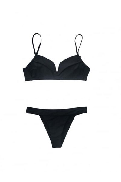OEM Swimsuit, Black, Adjustable Bra, Removable Padding