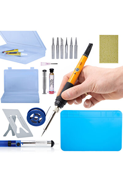 Rosfix Set de ciocane de lipit de precizie cu potențiometru 14 în 1 OP60W PE4