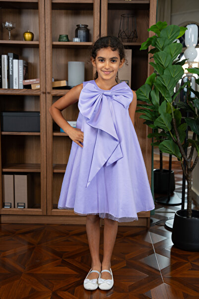 ddaniela فستان دانييلا - فيونكات وتدفق - بنفسجي