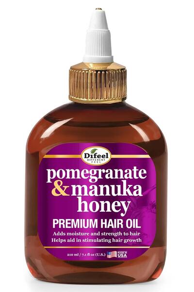Difeel زيت العناية بالشعر بالرمان وعسل المانوكا 210 مل
