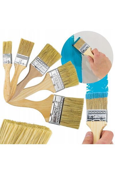 Rosfix Zestaw pędzli malarskich 5 sztuk 1" 1,5" 2" 2,5" 3" synthetic do ścian i mebli