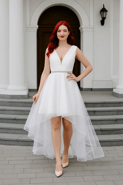 Welike Rochie din tulle cu trena