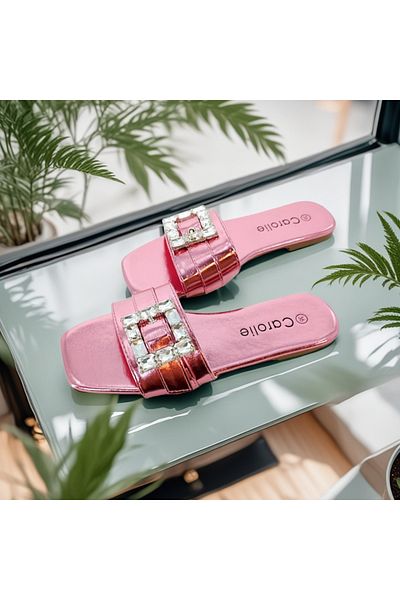 OEM Papuci versatili pentru dama cu aplicatii cristale decorative, pentru vara, usori si racorosi, F23