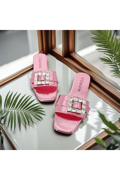 OEM Papuci versatili pentru dama cu aplicatii cristale decorative, pentru vara, usori si racorosi, F23