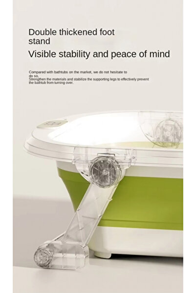 Little Mom Little Mom Grey Lux foldable baby bathtub, modern design, with built-in thermometer with dig display