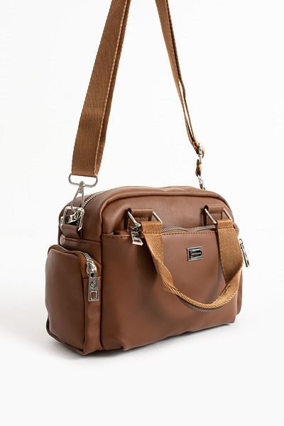 Paul Brand Women's Multi-Eye Tan Water Resistant Adjustable Cross Strap Hand and Shoulder Bag Pbs1422