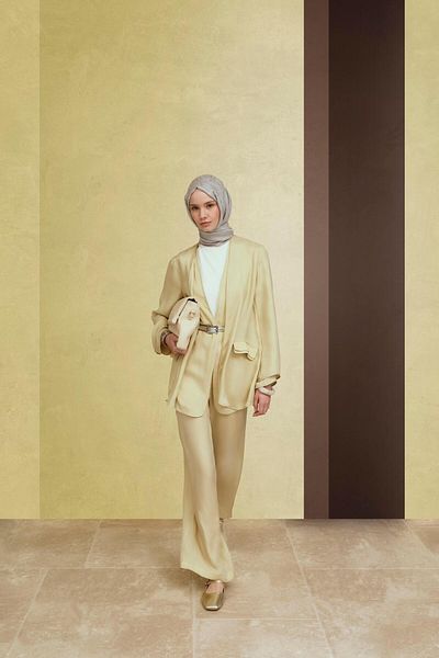 Armine Flowing Cupra Suit 25Y6037 Lemon