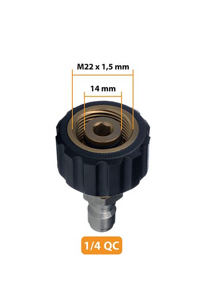 Rosfix Wtyk / Szybkozłączka do myjek Kärcher HD HDS M22x1,5mm (M22*1,5 14mm-1/4QC)