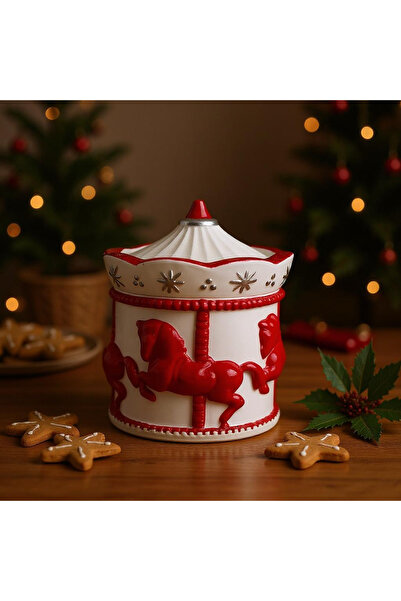 BELLATRİX ATÖLYE ATLI KARINCA TASARIMLI DEKORATİF KAPAKLI KUTU KIRMIZI