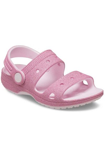 Crocs Classic Toddler Glitter Sandal - Pink Milk