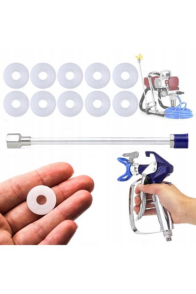 Rosfix 10xUszczelka do pistoletu malarskiego 1szt.+Lanca do pistoletu malarskiego 30cm+Pistolet