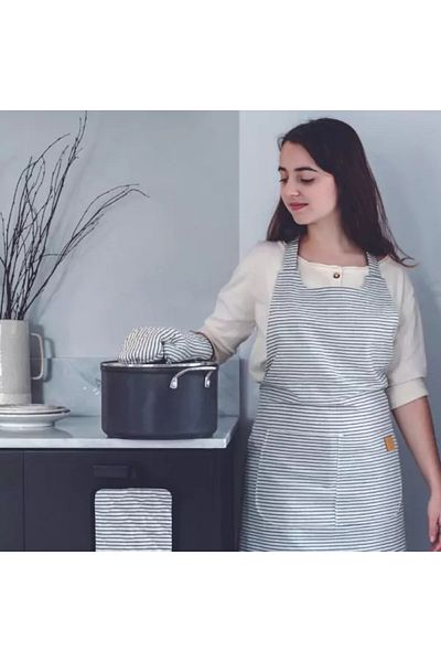 Lacor Unisex adjustable kitchen apron, Milano, 83x68 cm