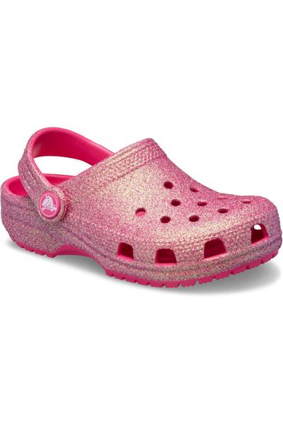 Crocs Clogs Classic Toddler Iridescent Glitter Clog 24-25 EU - C8 US Pink - Dragon Fruit