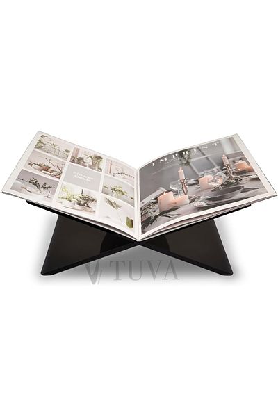 TUVAREKLAM Tuva – Transparent Acrylic Bookshelf & Magazine Holder |   Modern Home Office Decor Living Room Bedroom (Multiple Colors)