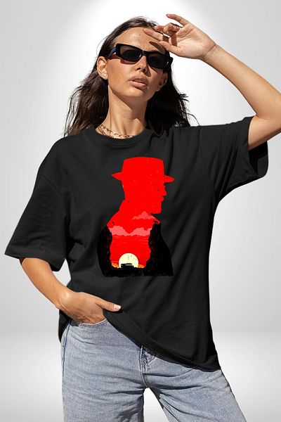 Angemiel Crime and Chemistry Character Breaking Bad Reflection Black Oversize Women's Men's Front Printed T-Shirt