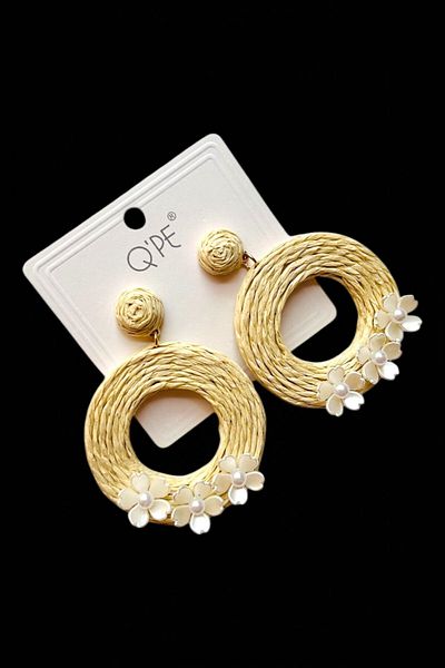 PETEK AKSESUAR Wicket Ring Flower Earring