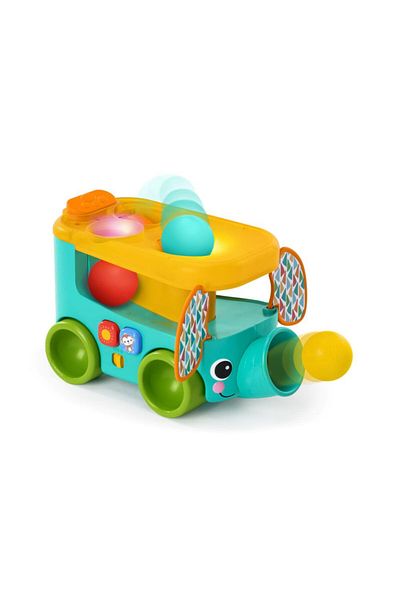 Bright Starts Pop & Roll Safari Bus Ball Play Toy, 6-36 Months