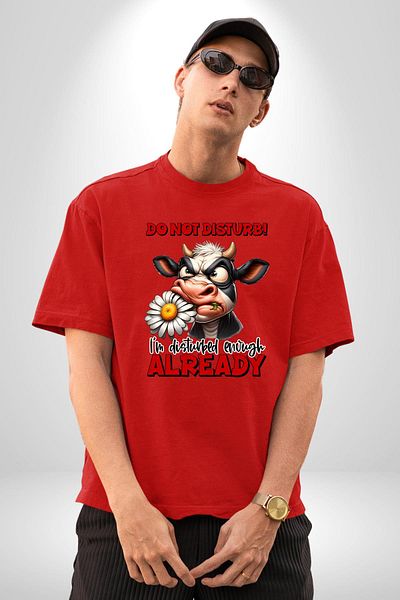 Angemiel Don'T Worry, I'M Already Too Anxious Funny Red Oversize Women Men Front Printed T-Shirt