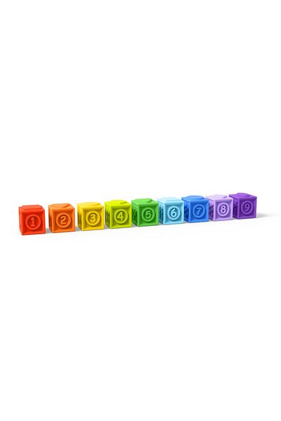 Bright Starts KaleidoCubes 9 Stack & Squeeze Blocks, 3-36 Months