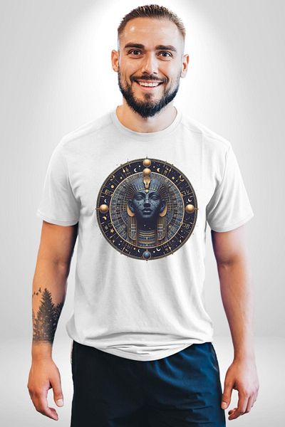 Angemiel تي شيرت مطبوع عليه Mythology Nut Mystical Sky Goddess White مقاس كبير للنساء والرجال