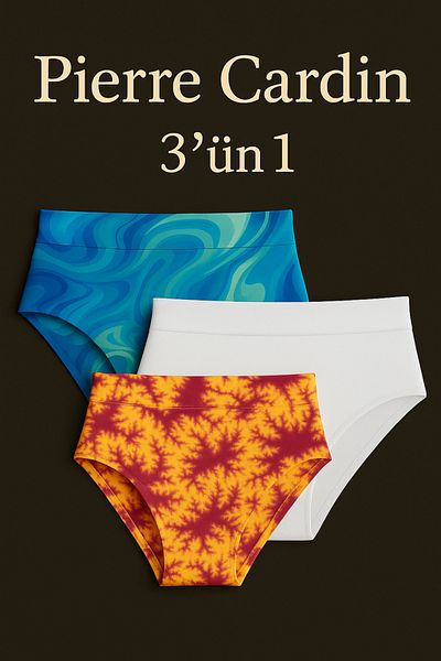 Pierre Cardin High Waist Bikini Bottom – 3 in 1- Lifting, Perfect Form, Non-Marking Comfort