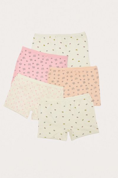 Katia&Bony Girl's Butterfly Patterned 5-Piece Boxers
