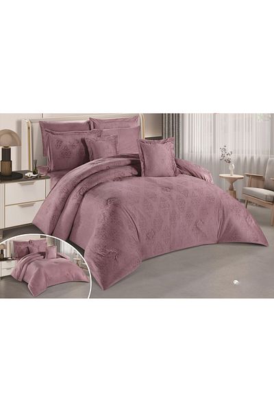 Red Rose Winter double comforter set, 8-piece bed sheet, luxurious and elegant to decorate your room