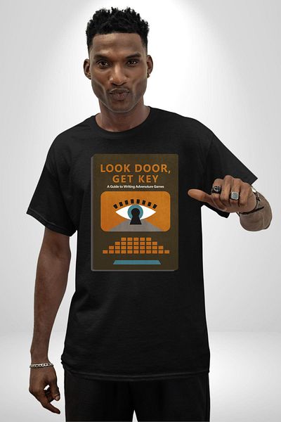 Angemiel Look Door, Get Key Adventure Games Writing Guide Black Oversize Women Men Front Printed T-Shirt