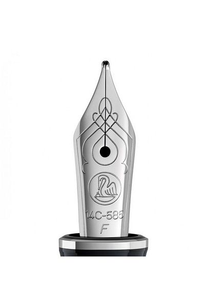 Pelikan 14k/585 Gold Nib F, Rhodium-Plated, Material Metal, For M405 Fountain Pen